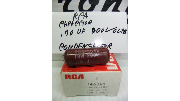 RCA  146367 .70uf  200 volts capacitor